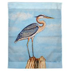 Blue Heron on Stump Outdoor Wall Hanging 24x30