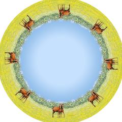 Horse Round Table Cloth 58