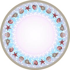 Shells Round Table Cloth 68