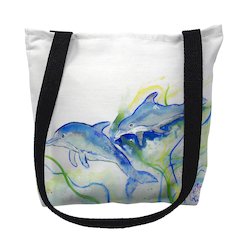 Betsy's Dolphins Medium Tote Bag 16x16