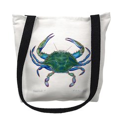 Male Blue Crab Medium Tote Bag 16x16