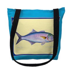 Multi Fish I Border Medium Tote Bag 16x16