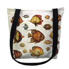 Multi Fish Small Tote Bag 13x13