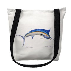 Blue Marlin Small Tote Bag 13x13