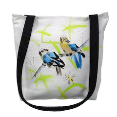 Birds and Bees III Large Tote Bag 18x18