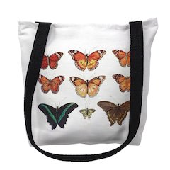 Orange Butterflies Medium Tote Bag 16x16