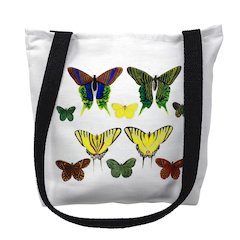 Green Butterflies Medium Tote Bag 16x16
