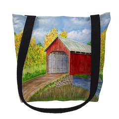 Dick's Covered Bridge Medium Tote Bag 16x16