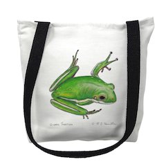 Green Treefrog Medium Tote Bag 16x16