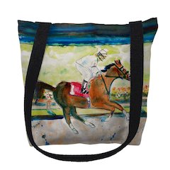 Racing Horse Medium Tote Bag 16x16