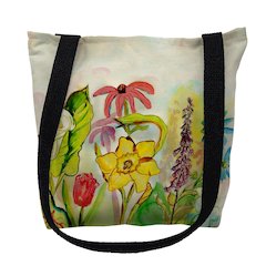 Betsy's Garden Large Tote Bag 18x18