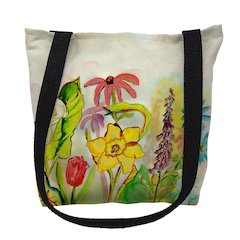 Betsy's Garden Medium Tote Bag 16x16
