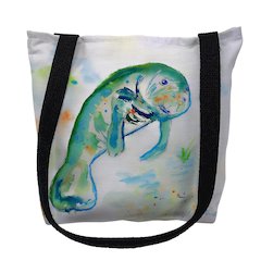 Betsy's Manatee Small Tote Bag 13x13