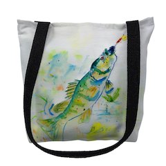 Yellow Perch Large Tote Bag 18x18