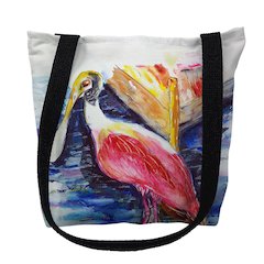 Spoonbill Large Tote Bag 18x18