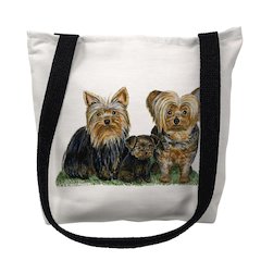 Yorkies Large Tote Bag 18x18