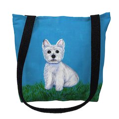 Westie Large Tote Bag 18x18