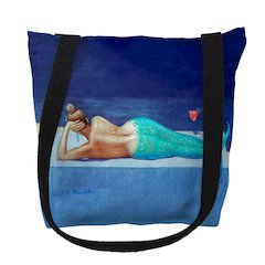 Mermaid Left Medium Tote Bag 16x16