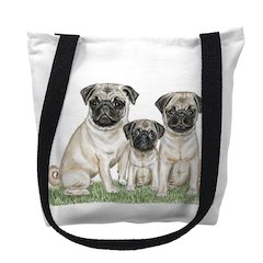 Pugs Medium Tote Bag 16x16