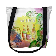 Wine Bottles Large Tote Bag 18x18
