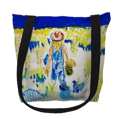 Garden Girl Medium Tote Bag 16x16