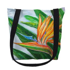 Bird of Paradise Medium Tote Bag, 16x16