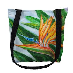 Bird of Paradise Small Tote Bag, 13x13