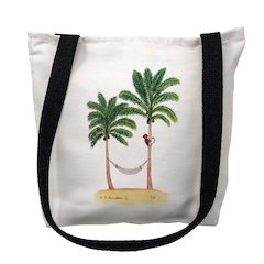 Palm Trees & Monkey Small Tote Bag 13x13