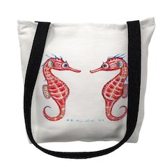 Seahorses Large Tote Bag 18x18