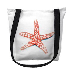 Coral Starfish Medium Tote Bag 16x16