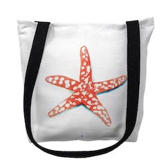 Coral Starfish Small Tote Bag 13x13