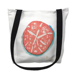 Coral Sand Dollar Medium Tote Bag 16x16