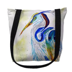 Watercolor Heron Small Tote Bag 13x13