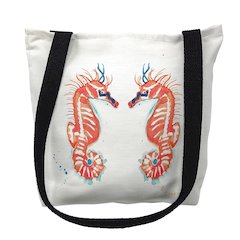 Coral Sea Horses Medium Tote Bag 16x16