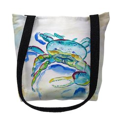 Blue Fiddler Crab Large Tote Bag 18x18