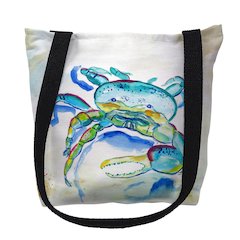 Blue Fiddler Crab Medium Tote Bag 16x16