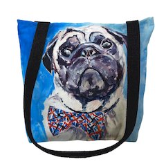 Gus Pug Medium Tote Bag 16x16