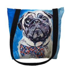 Gus Pug Small Tote Bag 13x13