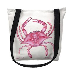 Pink Crab Medium Tote Bag 16x16