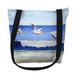 Skimming the Surf Medium Tote Bag 16x16