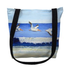 Skimming the Surf Small Tote Bag 13x13