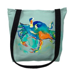Orange Crab Large Tote Bag 18x18