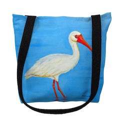 Posing White Ibis Small Tote Bag 13x13