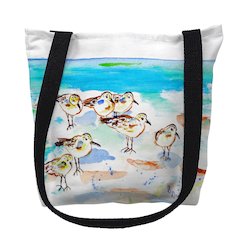 Seven Sanderlings Medium Tote Bag 16x16