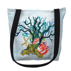 Starfish Coral Shells Medium Tote Bag 16x16