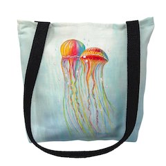 Colorful Jellyfish Medium Tote Bag 16x16