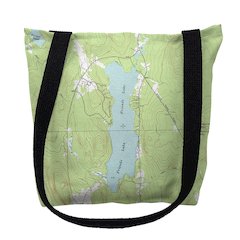 Friends Lake, Adirondacks, NY Nautical Map Medium Tote Bag 16x16