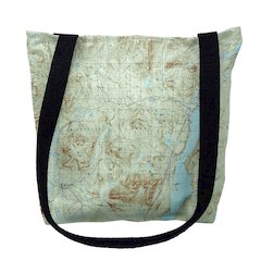 Schroon Lake II, Adirondack, NY Nautical Map Medium Tote Bag 16x16