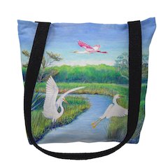 Marsh Wings Medium Tote Bag 16x16