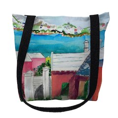 Rooftops Large Tote Bag 18x18